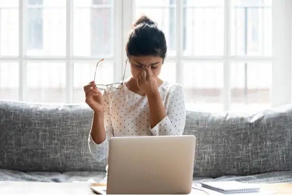 Help reduce eye strain by taking frequent breaks from screens.
