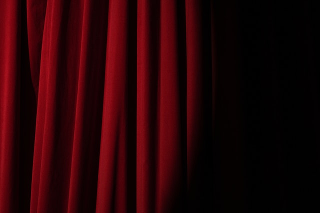 red curtain for musicals