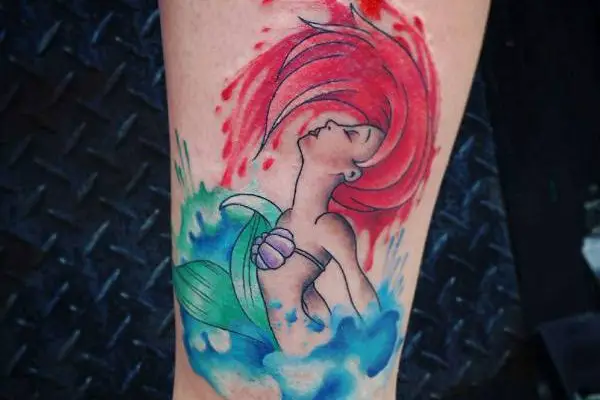 The Mermaid watercolor tattoo