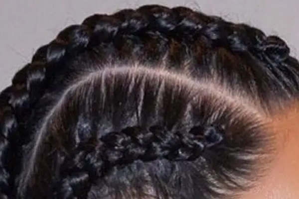 French braids in cornrow style is a trendy hairstyle.